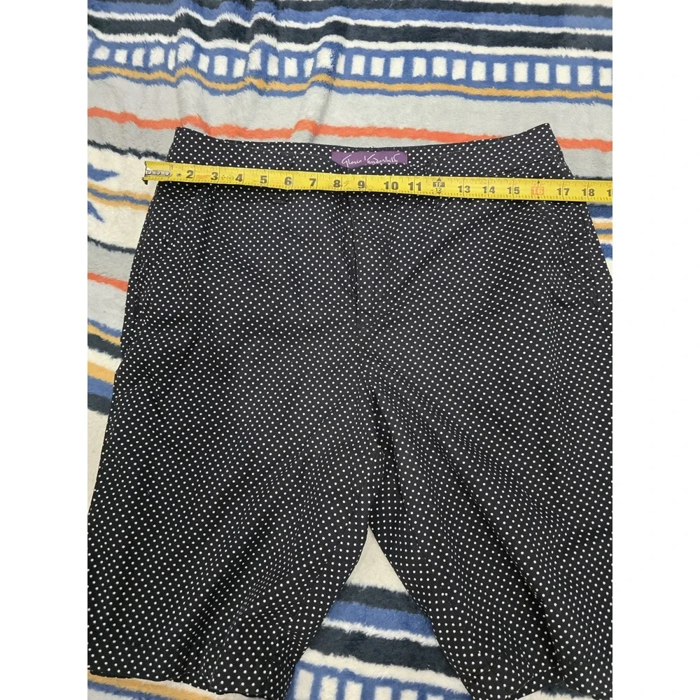 Gloria Vanderbilt Women's Size 12 Polka Dot‎ PHARA Missy Stretch SHORTS Black...